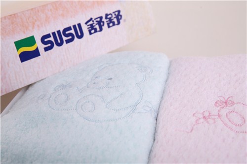 舒舒小熊绣花浴巾礼盒*质量全棉吸水价惠浴巾*理汇供